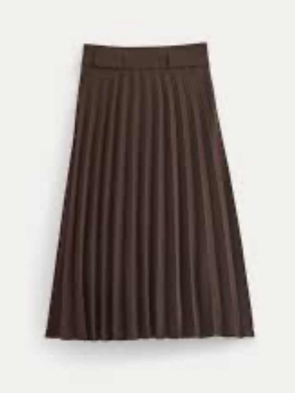 Everlane NWT Pleated Crepe Midi Skirt In Dark Chocolate 8